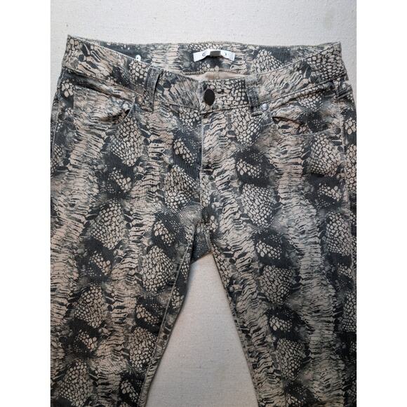 CABI Women's 6 Snakeskin Print Reptile Skinny Ankle Pants Retro Emo Y2K - Picture 2 of 6
